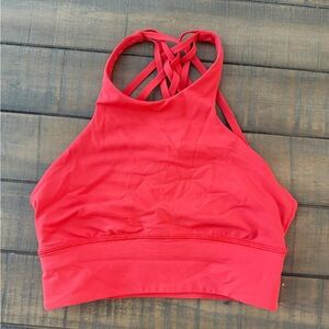 Lululemon Athletica Red Strappy Sports Bra